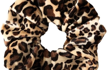 Haarspullen Scrunchie Velvet Panterprint