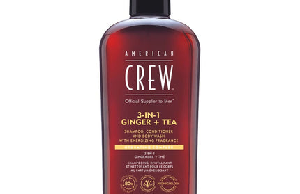 American Crew 3-in-1 Shampoo, Conditioner & Body-Wash Ginger Tea