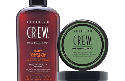 American Crew Daily Cleansing Shampoo & Forming Cream Set - 250ml+85g