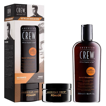 American Crew Daily Shampoo & Pomade Set - 250+85ml