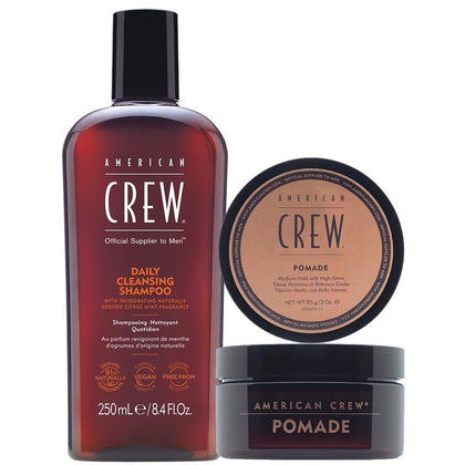 American Crew Daily Shampoo & Pomade Set - 250+85ml