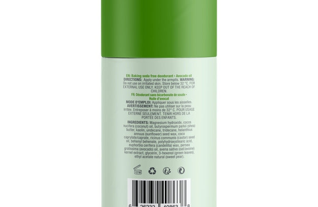 Attitude Avocado Oil  Baking Soda Free Deodorant - 85g