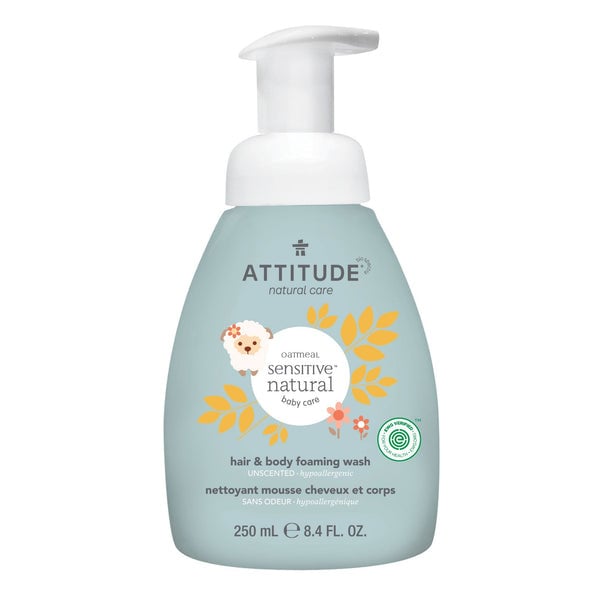 Attitude Baby Leaves 2 in 1 Oatmeal Sensitive Foaming Wash Unscented - 250ml