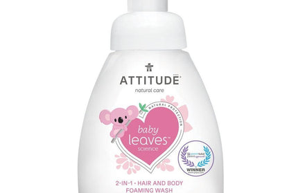 Attitude Baby Leaves 2 in 1 Parfum vrije Foaming Wash - 295ml