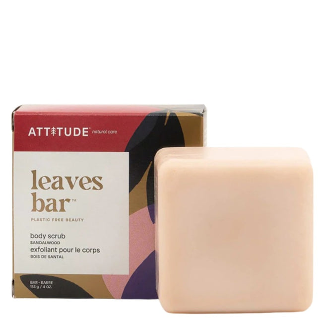 Attitude Leaves Bar Plasticvrije Body Scrub Sandalwood - 113gr