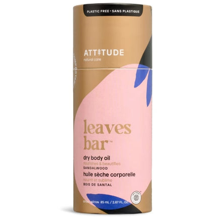Attitude Leaves Bar Plasticvrije Dry Body Oil Stick Sandalwood - 85ml