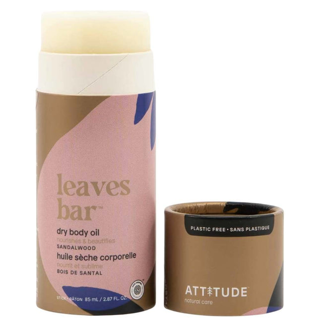 Attitude Leaves Bar Plasticvrije Dry Body Oil Stick Sandalwood - 85ml