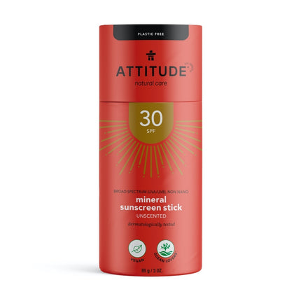 Attitude Mineral Sunscreen SPF30 Unscented - 60gr.