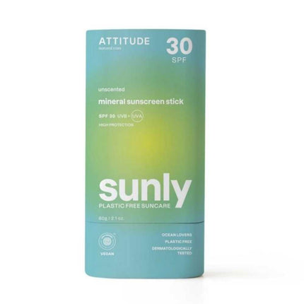 Attitude Mineral Sunscreen SPF30 Unscented - 60gr.