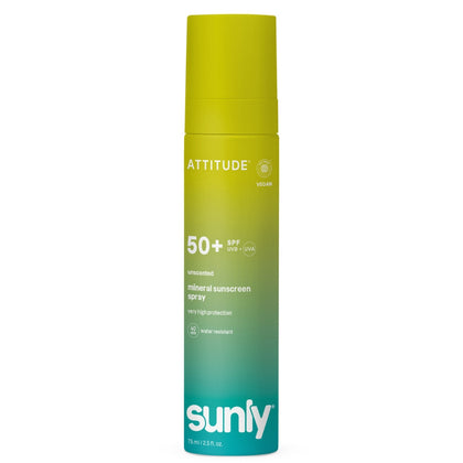 Attitude Sunly Sunscreen Spray SPF50 Unscented - 75ml