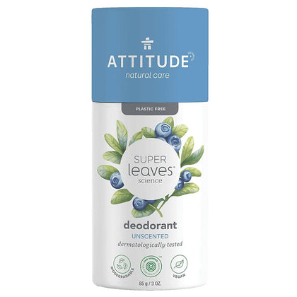Attitude Super Leaves Natural Deodorant Unscented - 85g