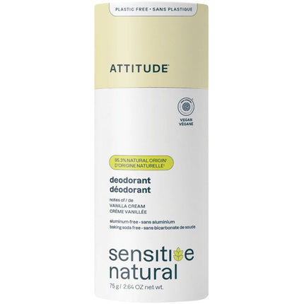Attitude Vanilla Cream Baking Soda Free Deodorant - 75gr
