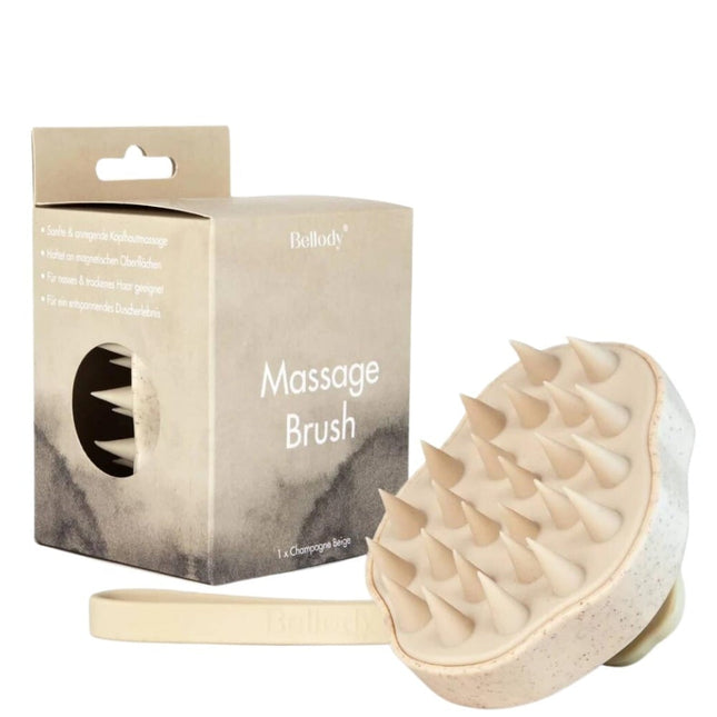 Bellody Hoofdhuid Massageborstel - Champagne Beige