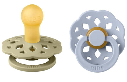 BIBS Boheme 2 Pack - Khaki/Dusty Blue Spenen