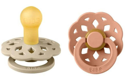 BIBS Boheme 2 Pack - Vanilla/Peach Spenen