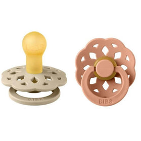 BIBS Boheme 2 Pack - Vanilla/Peach Spenen