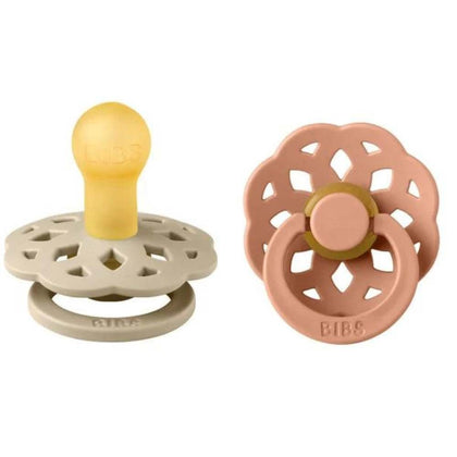 BIBS Boheme 2 Pack - Vanilla/Peach Spenen