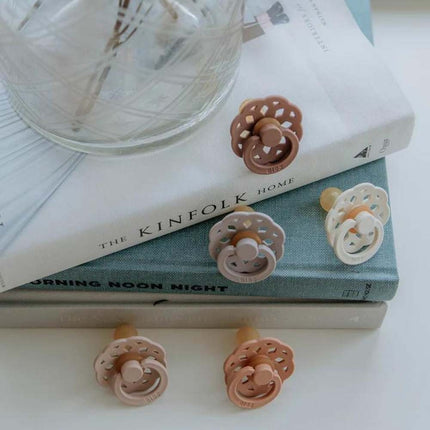 BIBS Boheme 2 Pack - Vanilla/Peach Spenen