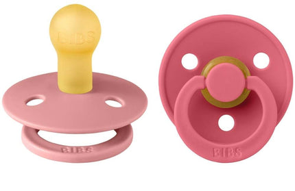 BIBS Colour 2 Pack - Dusty Pink/Coral Spenen