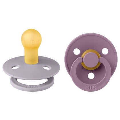 BIBS Colour 2 Pack - Fossil Grey/Mauve Spenen