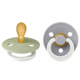 BIBS Colour 2 Pack - Sage/Cloud  - Symmetrische  Spenen - NIGHT Maat 1