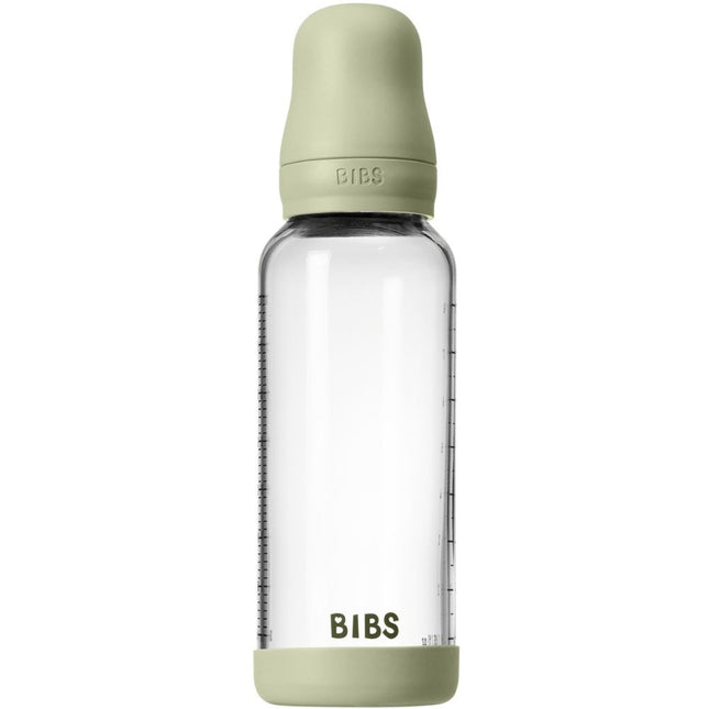 BIBS Glass Baby Bottle Latex Medium Flow  - 240ml
