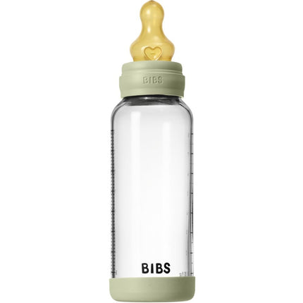 BIBS Glass Baby Bottle Latex Medium Flow  - 240ml