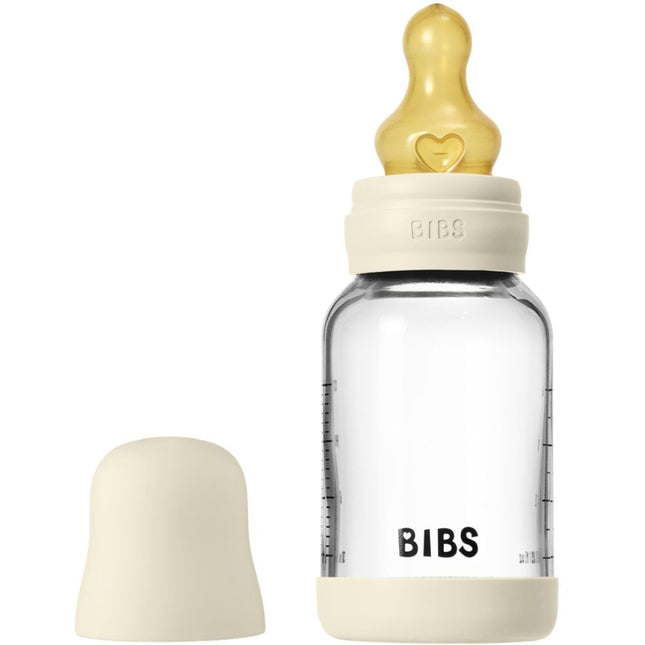 BIBS Glass Baby Bottle Latex Slow Flow - 120 ml