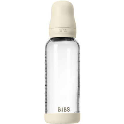 BIBS Glass Baby Bottle Round Siliconen Medium Flow - 240ml