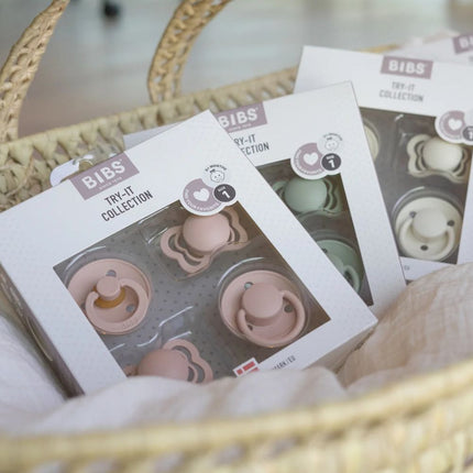 BIBS Try-it-Collection Nipple Try Pack Baby blue size 1 - 4pcs