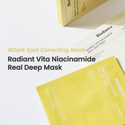 Biodance Radiant Vita Niacinamide Real Deep Mask - 4pcs