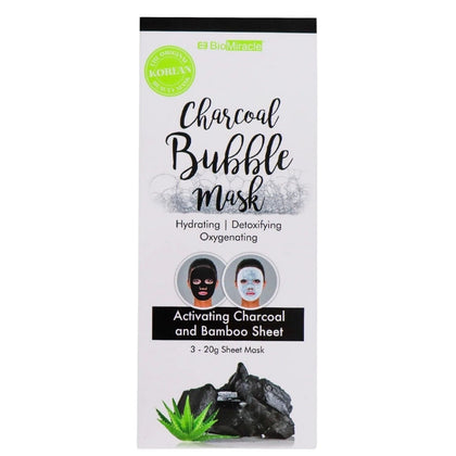 BioMiracle Charcoal Bubble Mask - 3pcs