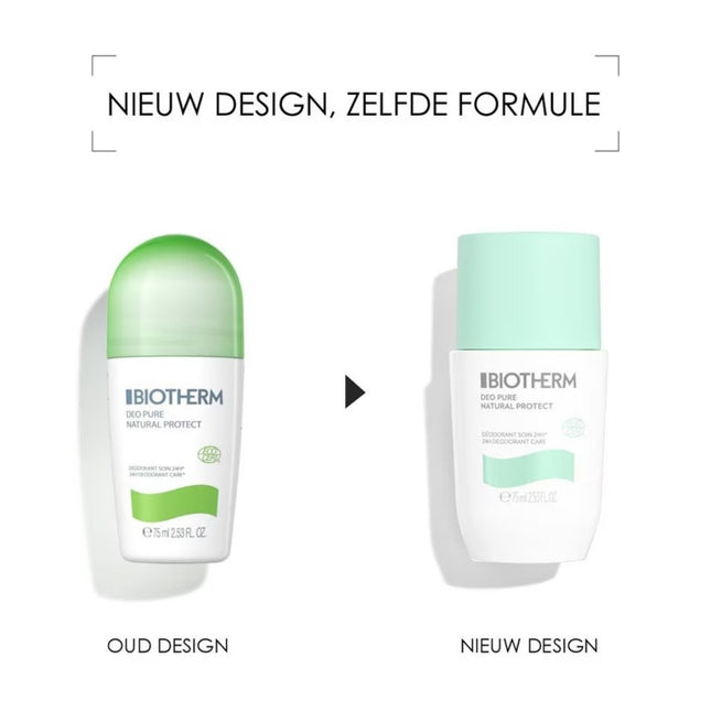 Biotherm Pure Natural Protect 24H Roll-On Deo Aluminium Salt Free - 75ml