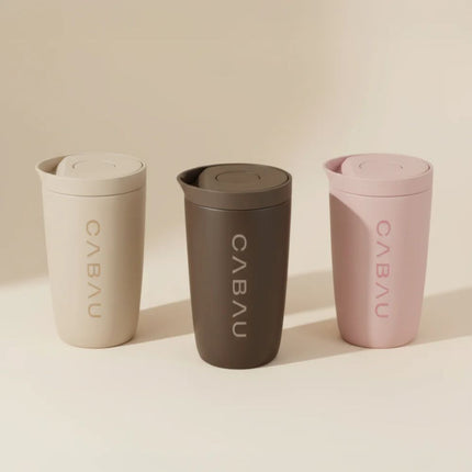 Cabau Lifestyle Bloom Brown Duo: Cup + Bottle - 870+360ml