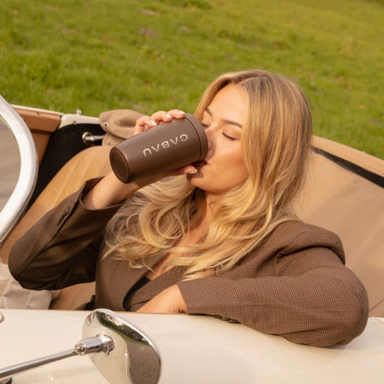 Cabau Lifestyle Bloom Brown Duo: Cup + Bottle - 870+360ml