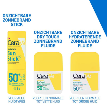 CeraVe Invisible Sunscreen Stick SPF50+ - 8g