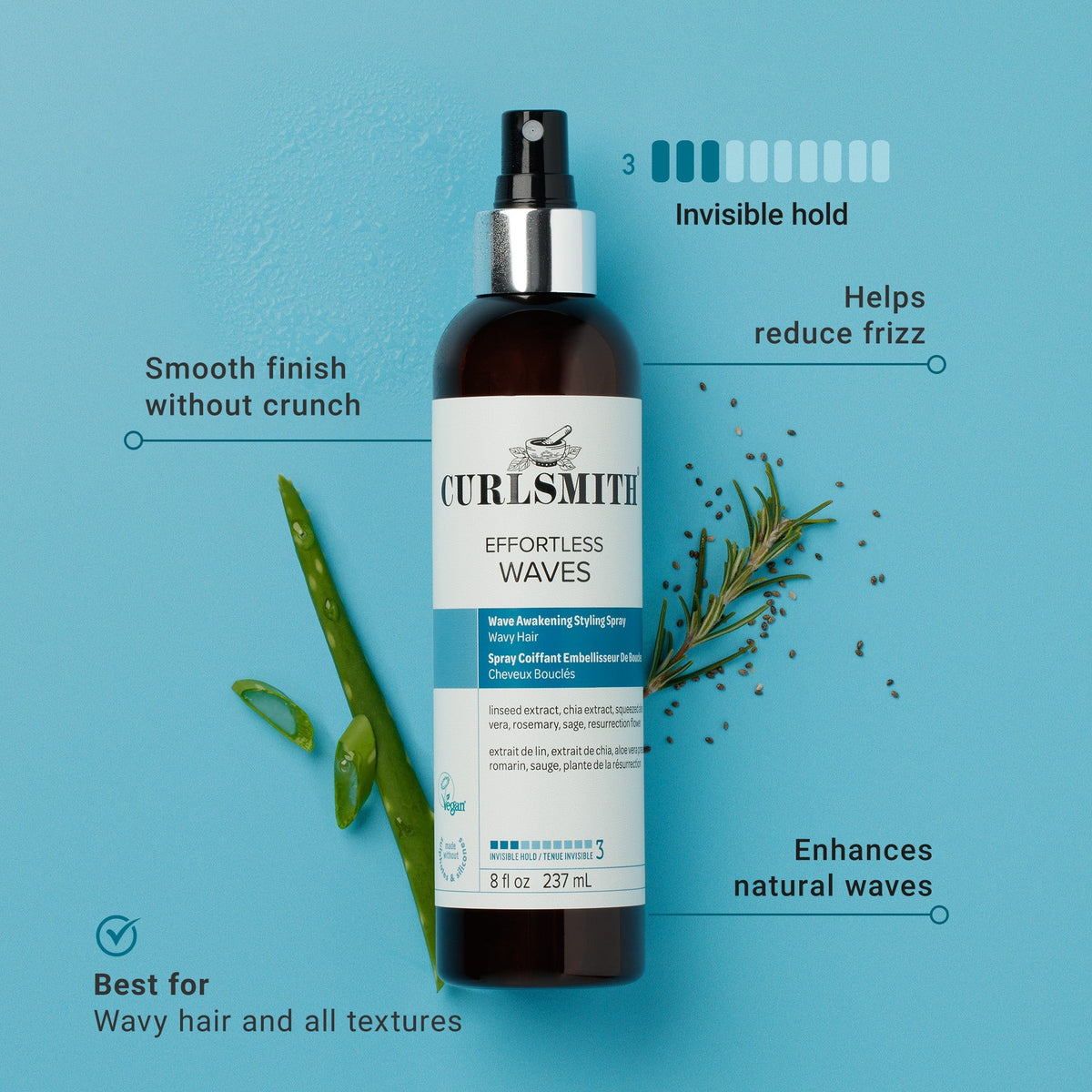 Curlsmith Effortless Waves Style Spray - 237ml