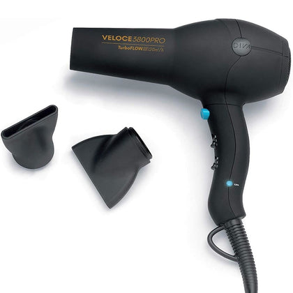 Diva Pro Veloce 3800 Haardroger - Zwart