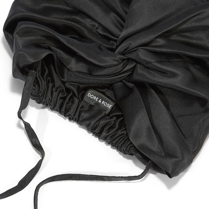 Dore & Rose Premium Silk Bonnet Black
