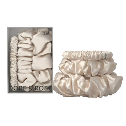 Dore & Rose Scrunchie Set Champagne - 1/2/3cm