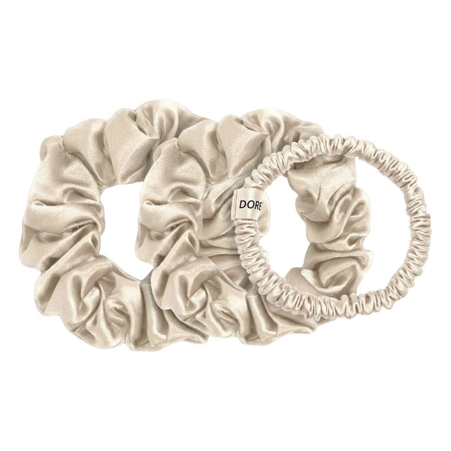 Dore & Rose Scrunchie Set Champagne - 1/2/3cm