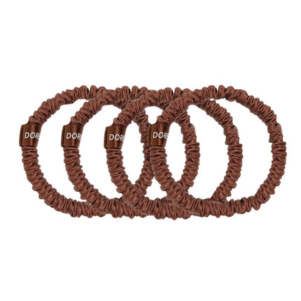 Dore & Rose Scrunchie Set Dark Brown - 4x1cm