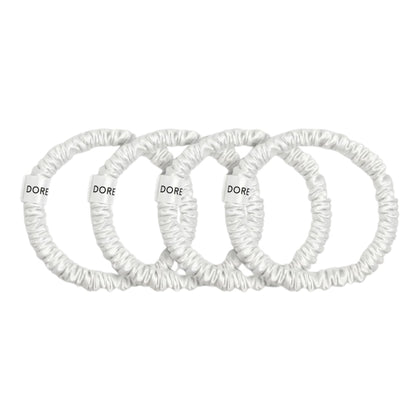 Dore & Rose Scrunchie Set White - 4x1cm