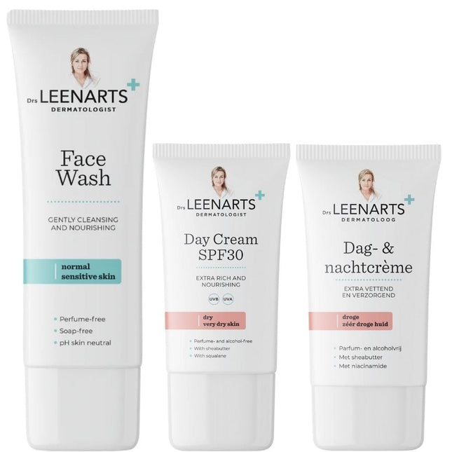 Drs Leenarts Dry Skincare Routine Set - 2x50+100ml