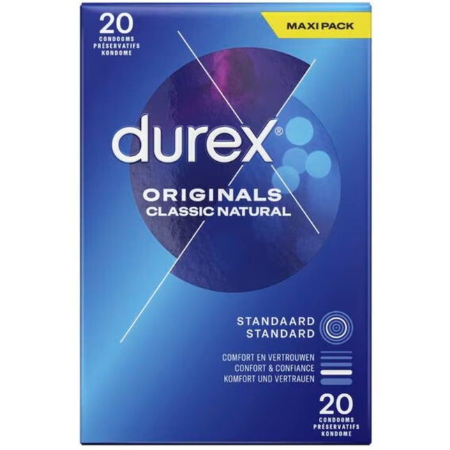 Durex Originals Classic Natural Condooms - 20pcs