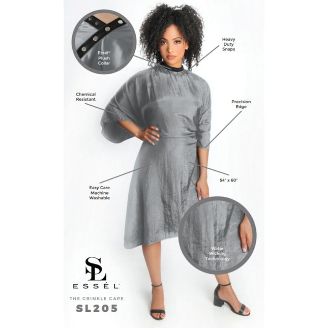 Essel The Crinkle Kapmantel Grijs