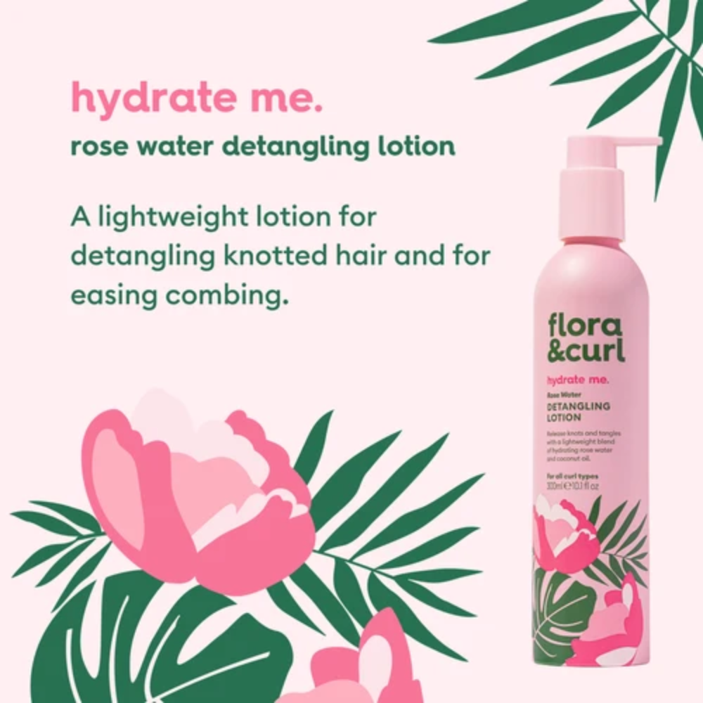 Flora & Curl Hydrate Me Detangling Lotion Rose Water - 300ml