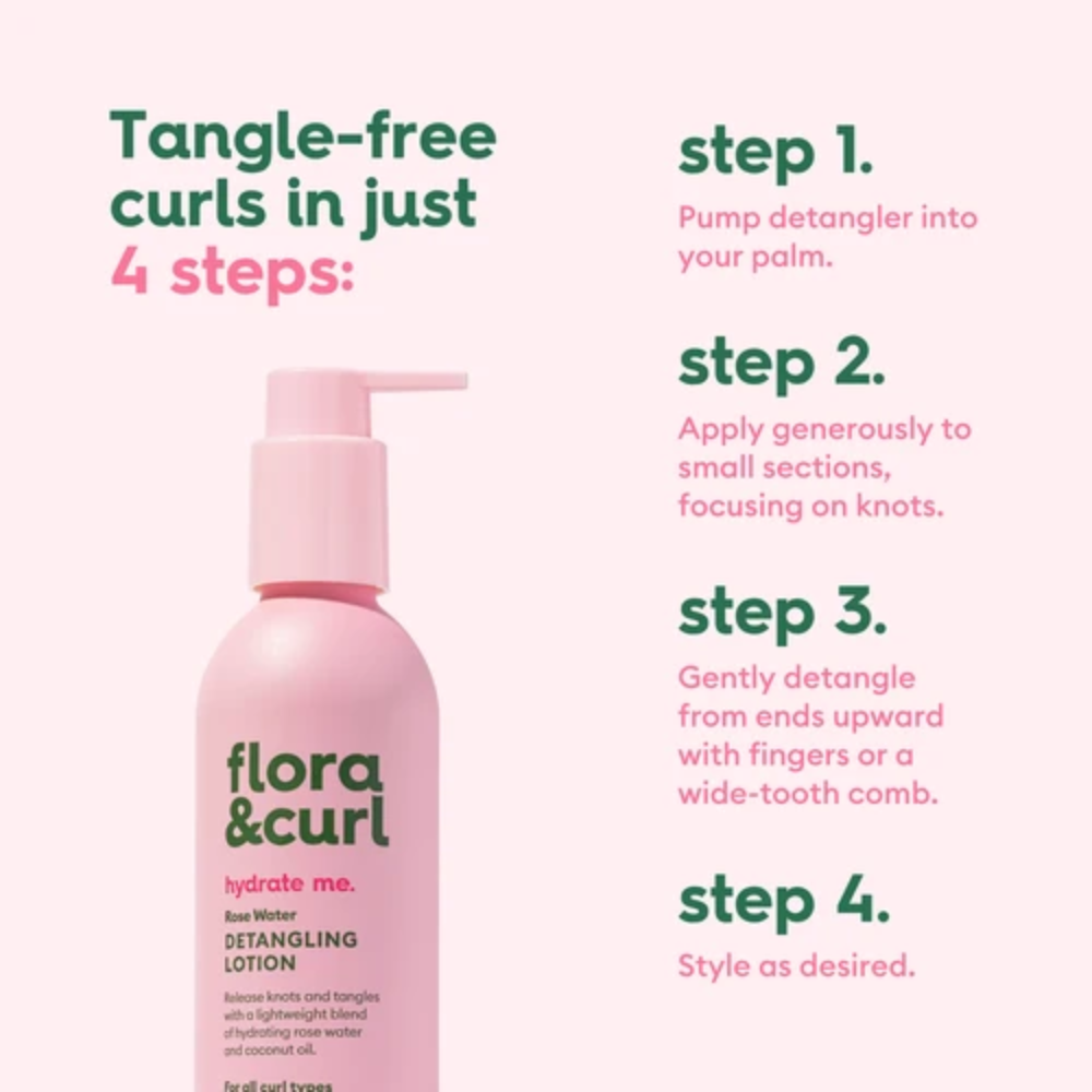 Flora & Curl Hydrate Me Detangling Lotion Rose Water - 300ml