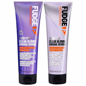 Fudge Everyday Clean Blonde Damage Rewind Violet Set - 2x250ml
