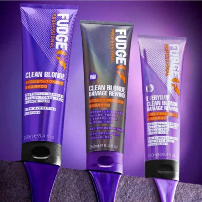 Fudge Everyday Clean Blonde Damage Rewind Violet Shampoo - 250ml